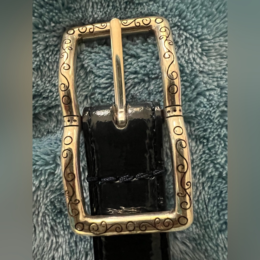 Brighton Navy Blue Belt Silver Buckle